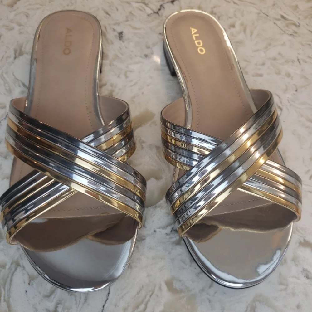 Beautiful Aldo Metallic Sandals